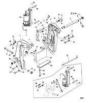 Кронштейн транца(SN- USA 0T801000/ BEL 0P268000 и выше) 2-Х ТАКТНОГО ПЛМ MERCURY 75 Серийный номер от 0P017000 до 0P325499