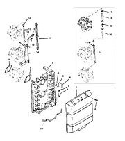 Пластина аттенюатора 2-Х ТАКТНОГО ПЛМ MERCURY 75 Серийный номер от 9793577 до 0P016999