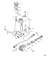 Компоненты впрыска масла 2-х тактного ПЛМ MERCURY 40 M Серийный номер от 0T980000 до 0T999999