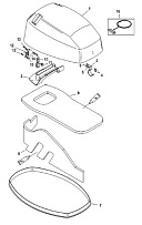 Верх капота 4-Х ТАКТНОГО ПЛМ MERCURY 40 Серийный номер от 0T409000 до 1B226999