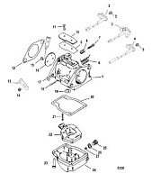 Карбюратор 2-Х ТАКТНОГО ПЛМ MERCURY 60 Серийный номер от 9973100 до 0P016999