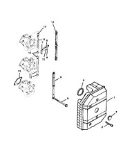 Пластина аттенюатора 2-Х ТАКТНОГО ПЛМ MERCURY 50EO Серийный номер от 0G290585 до 0G589999