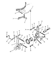 Дроссельная тяга 2-Х ТАКТНОГО ПЛМ MERCURY 50EO Серийный номер от 0B122930 до 0D000749