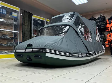 Ходовой комб. (носовой+основной) тент MISHIMO 430 RIVER FJET PRO тем.серый (7)