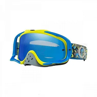 Очки для мотокросса OAKLEY Crowbar Camo синие-желтые / синяя Iridium  (OO7025-74)