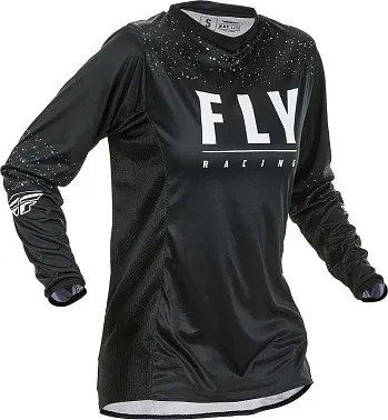 Футболка для мотокросса женская FLY RACING WOMEN'S LITE черная/белая (2020)