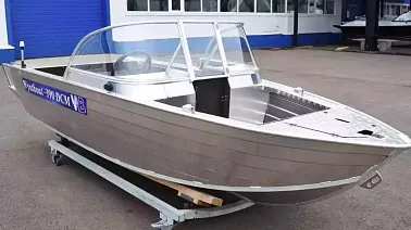 Алюминиевая моторная лодка Wyatboat-390 DCM увелич. борт
